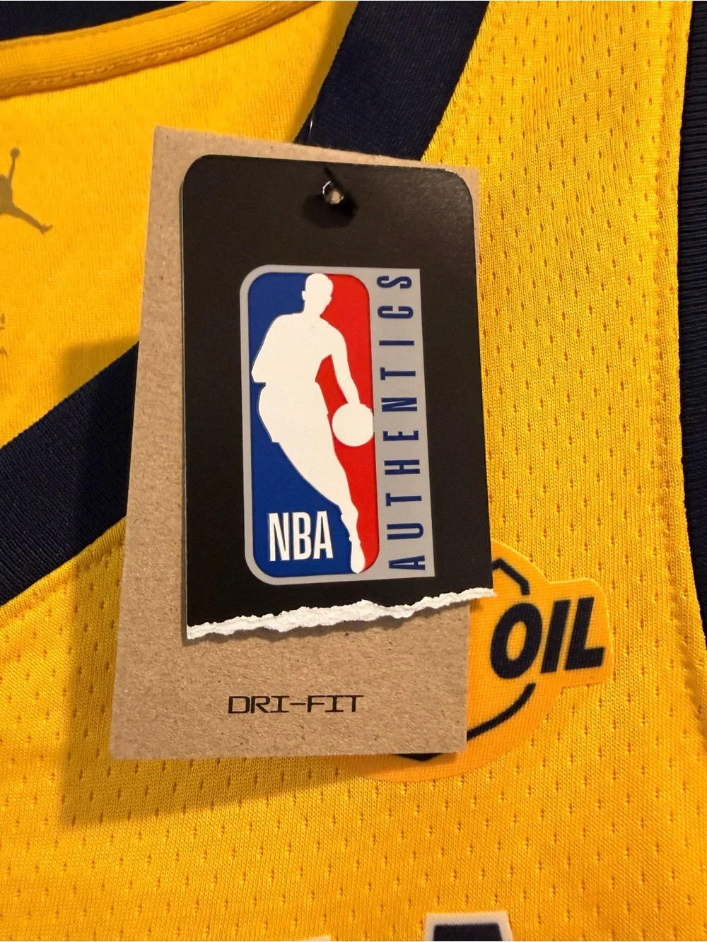 Jordan Indiana Pacers #23 Yellow/Navy Aaron Nesmith Basketball Jersey